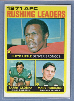 1972 Topps #1 Rushing Leaders (Csonka)(2) EX-MT  GO79