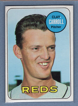 1969 Topps #26 Clay Carroll (c) EX-MT  GOWAYY