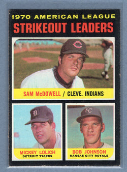 1971 Topps #71 A.L. Strikeout Leaders (Lolich) (a) EX  GO950