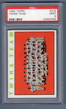 1964 Topps #318 Minnesota Twins (22640358) PSA 9