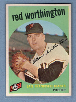 1959 Topps #28 Red Worthington EX-MT  GO200