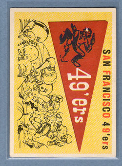 1959 Topps #111 San Francisco 49ers Pennant Card EX  GO159
