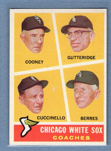 1960 Topps #458 White Sox Coaches EX   GO550