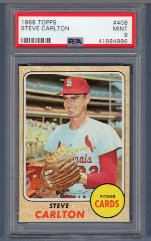 1968 Topps  #408 Steve Carlton (41884996) PSA 9