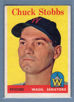 1958 Topps #239 Chuck Stobbs (a) VG-EX  GO501