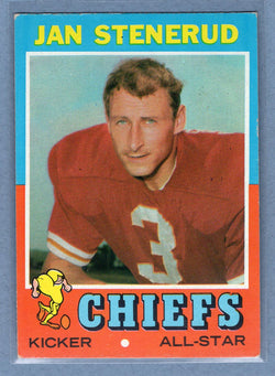 1971 Topps #61 Jan Stenerud (HOF) (d) EX-MT  GO600