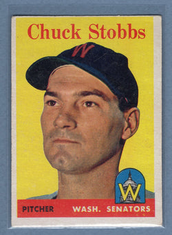 1958 Topps #239 Chuck Stobbs (d) VG-EX  GO501
