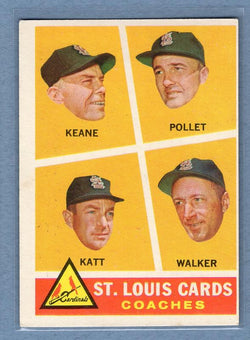 1960 Topps #468 Cardinals Coaches EX   GO550