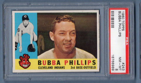 1960 Topps #243 Bubba Phillips (18768989) PSA 8