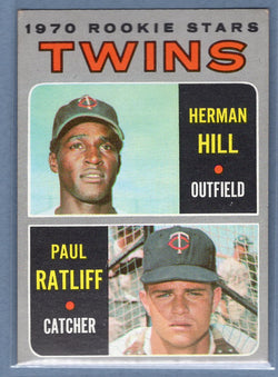1970 Topps #267 Twins Rookies (Herman Hill, Paul Ratliff) VG-EX