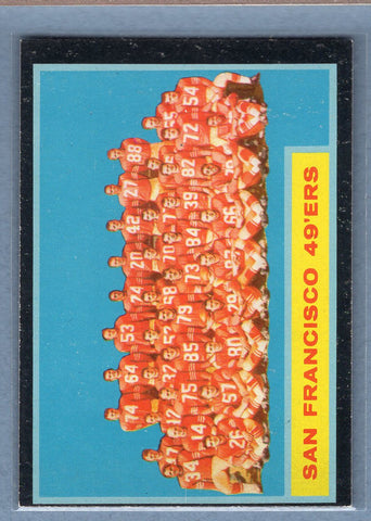 1962 Topps #163 San Francisco 49ers Team Card (a) EX  GO71