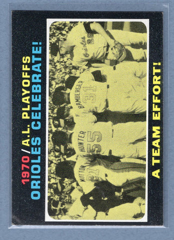1971 Topps #198 Orioles Celebrate   EX  GO550