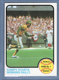 1973 Topps #209 World Series Game 7 (Campy Starts Winning Rally)  (b) EX-MT  GO669