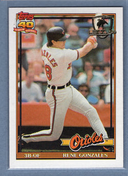 1991 Topps Desert Shield #377 Rene Gonzales  NM  GO500