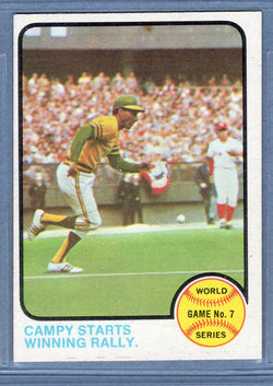 1973 Topps #209 World Series Game 7 (Campy Starts Winning Rally)  (C) EX-MT  GO669