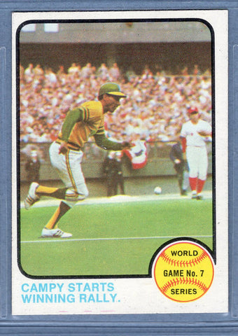 1973 Topps #209 World Series Game 7 (Campy Starts Winning Rally)  (C) EX-MT  GO669