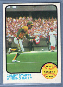 1973 Topps #209 World Series Game 7 (Campy Starts Winning Rally)  (d) EX-MT  GO669