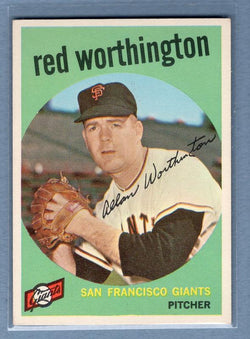 1959 Topps #28 Red Worthington EX-MT  GO176