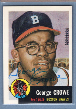 1991 Topps Archives #3 George Crowe Autograph Auto signed