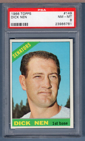 1966 Topps #149 Dick Nen (23986781) PSA 8