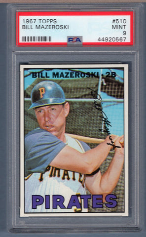 1967 Topps #510 Bill Mazeroski (44920567) PSA 9