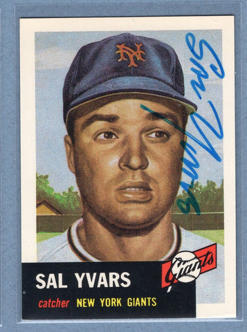 1991 Topps Archives #11 Sal Yvars Autograph Auto signed
