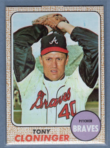 1968 Topps 93 Tony Cloninger VG-EX SET BREAK