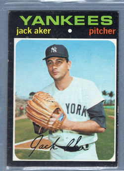 1971 Topps #593 Jack Aker  EX  GO747