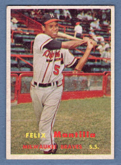 1957 Topps #188 Felix Mantilla VG-EX  GO215