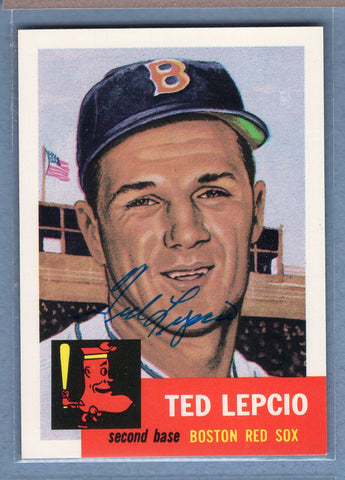 1991 Topps Archives #18 Ted Lepcio Autograph Auto signed