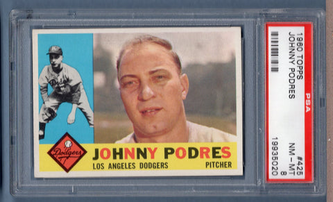 1960 Topps #425 Johnny Podres (19935020) PSA 8