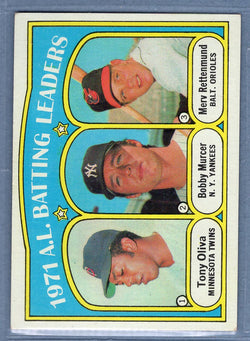 1972 Topps #86 AL Batting Leaders (b) EX-MT  GO544