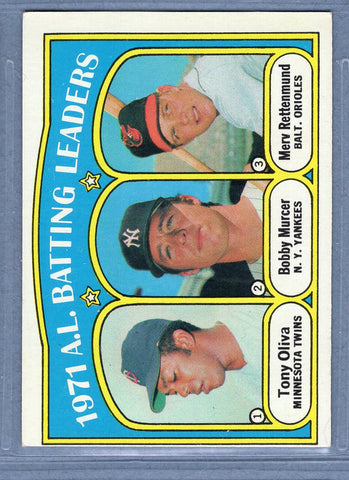 1972 Topps #86 AL Batting Leaders (C) EX-MT  GO544