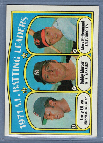 1972 Topps #86 AL Batting Leaders (E) EX-MT  GO544