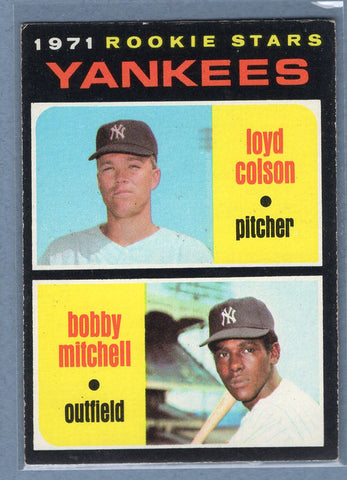 1971 Topps #111 Yankees Rookies (a) EX  GO950