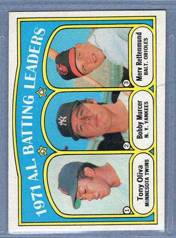 1972 Topps #86 AL Batting Leaders (f) EX-MT  GO544