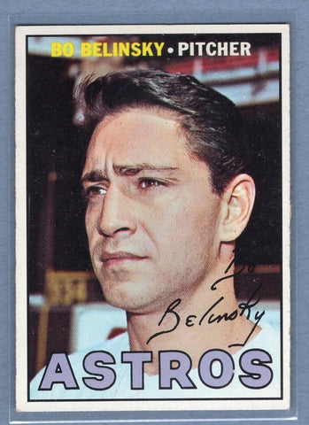 1967 Topps #447 Bo Belinsky (Complete 1966 S.D. stats) EX  GO446