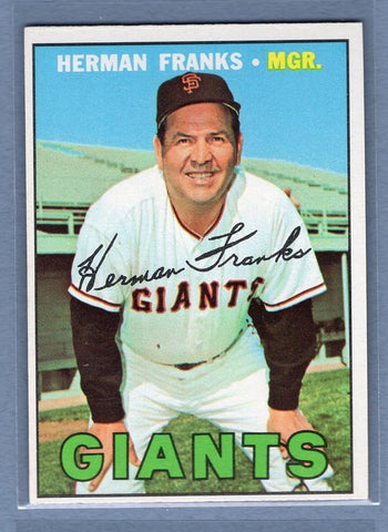 1967 Topps #116 Herman Franks EX-MT  GO523
