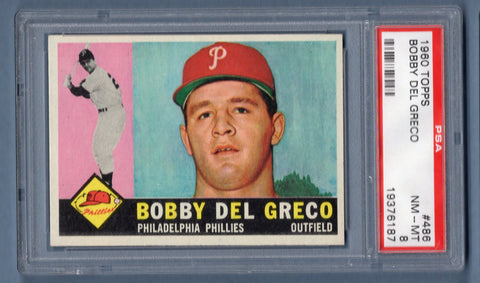 1960 Topps #486 Bobby Del Greco (19376187) PSA 8