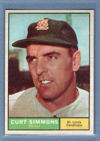 1961 Topps #11 Curt Simmons EX   GO269