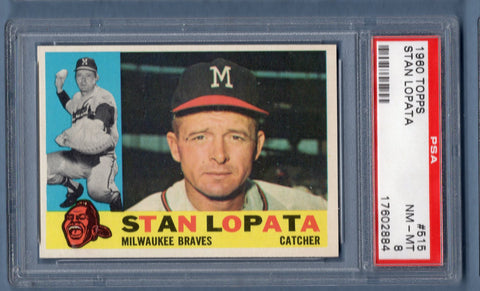 1960 Topps #515 Stan Lopata (17602884) PSA 8