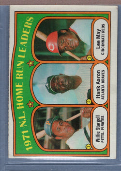 1972 Topps #89 NL Home Run Leaders Aaron/Mays (a) EX-MT  GO544