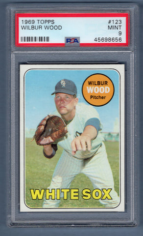 1969 Topps #123 Wilbur Wood (45698656) PSA 9