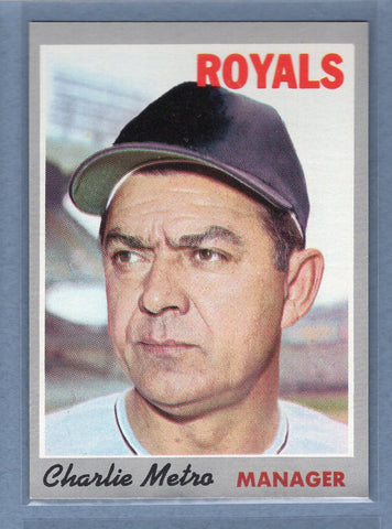 1970 Topps #16 Charlie Metro  (b) EX-MT  GO750