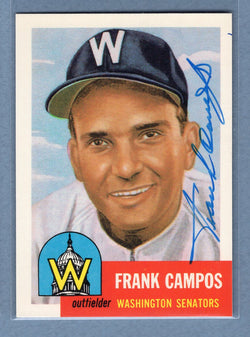 1991 Topps Archives #51 Frank Campos Autograph Auto signed