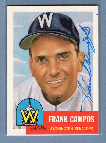 1991 Topps Archives #51 Frank Campos Autograph Auto signed