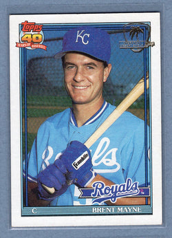 1991 Topps Desert Shield #776 Brent Mayne  NM  GO625