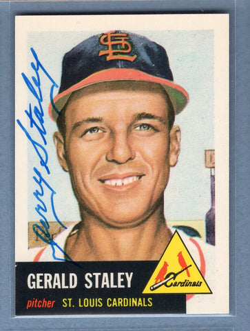 1991 Topps Archives #56 Gerry Staley Autograph Auto signed