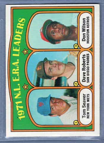 1972 Topps #91 NL ERA Leaders Seaver (b) EX-MT  GO544