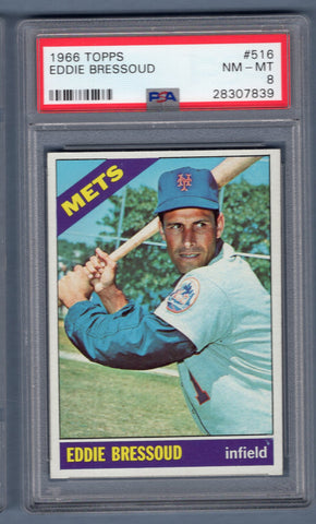1966 Topps #516 Eddie Bressoud (28307839) PSA 8